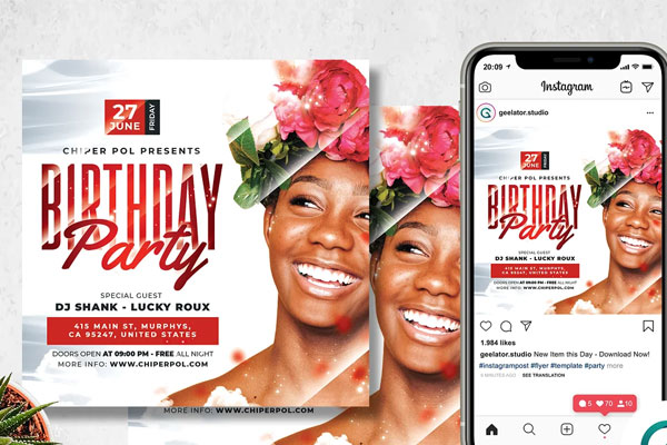 Free Birthday Party Flyer Templates – Free PSD, Ai, Word ( Doc ), InDesign Formats Downloaf